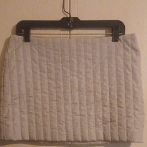Forever 21 Cream Quilted Mini Skirt